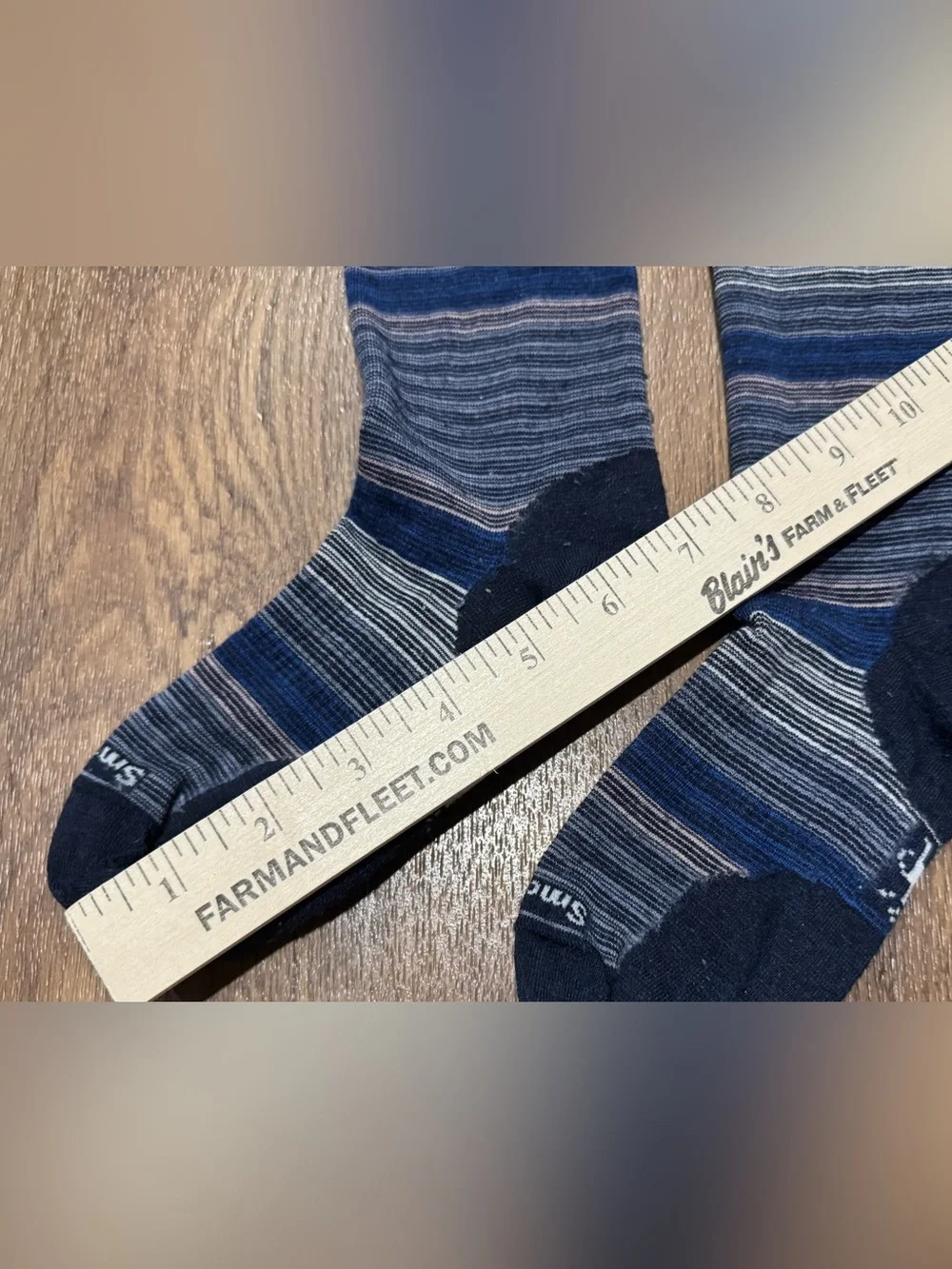 Smartwool Everyday Crew Socks Blue Striped Women’s Size Small